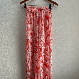London Jean Lightweight Floral Sheer Beach Pants Lounge Size 6 100% Polyester
